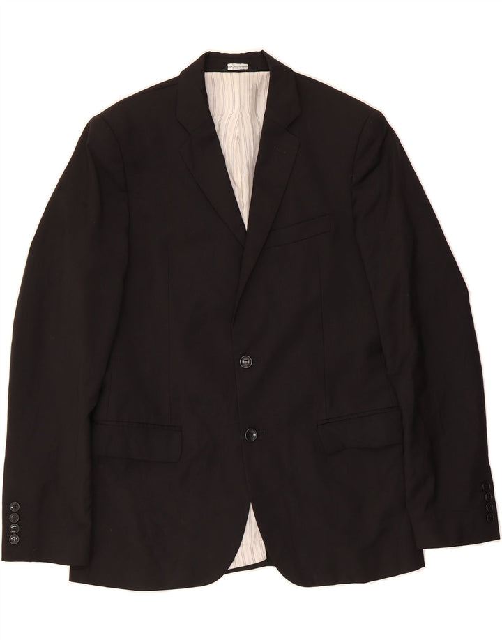 DOLCE & GABBANA Mens 2 Button Blazer Jacket IT 50 Large Black Wool Vintage Dolce & Gabbana and Second-Hand Dolce & Gabbana from Messina Hembry 