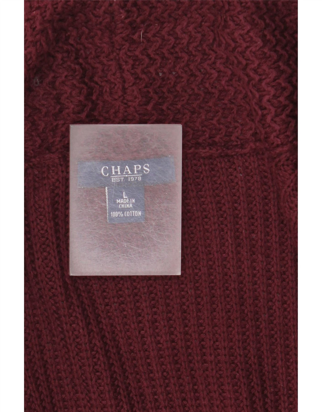 Chaps Damen Longline Open Cardigan Pullover UK 16 Large Kastanienbraun Baumwolle