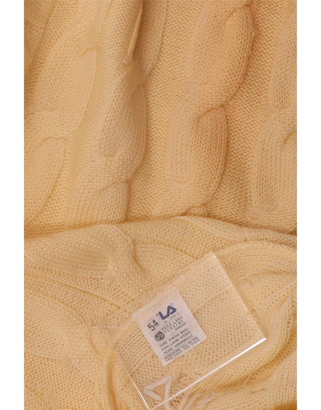 Fila Herren Pullover mit V-Ausschnitt IT 54 XL Beige Wolle