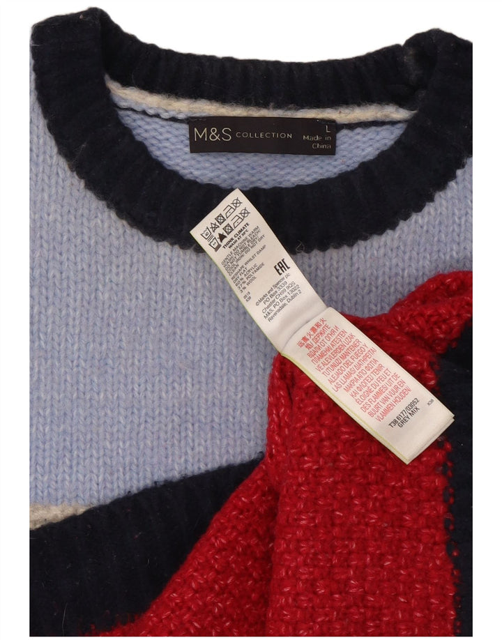 Marks & Spencer Damen-Pullover mit Rundhalsausschnitt, Gr. 40, Größe L, mehrfarbig