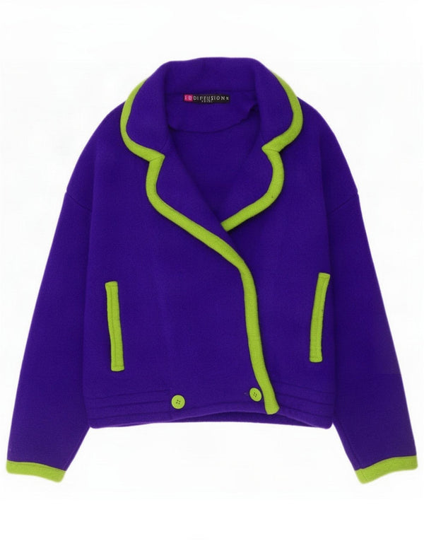 I.B Diffusion Zweireihiger Blazer für Damen, UK 14, Mittelviolett