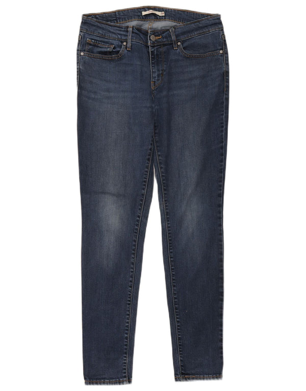 Levi's Damen 711 Skinny Jeans W28 L30 Marineblaues Lyocell