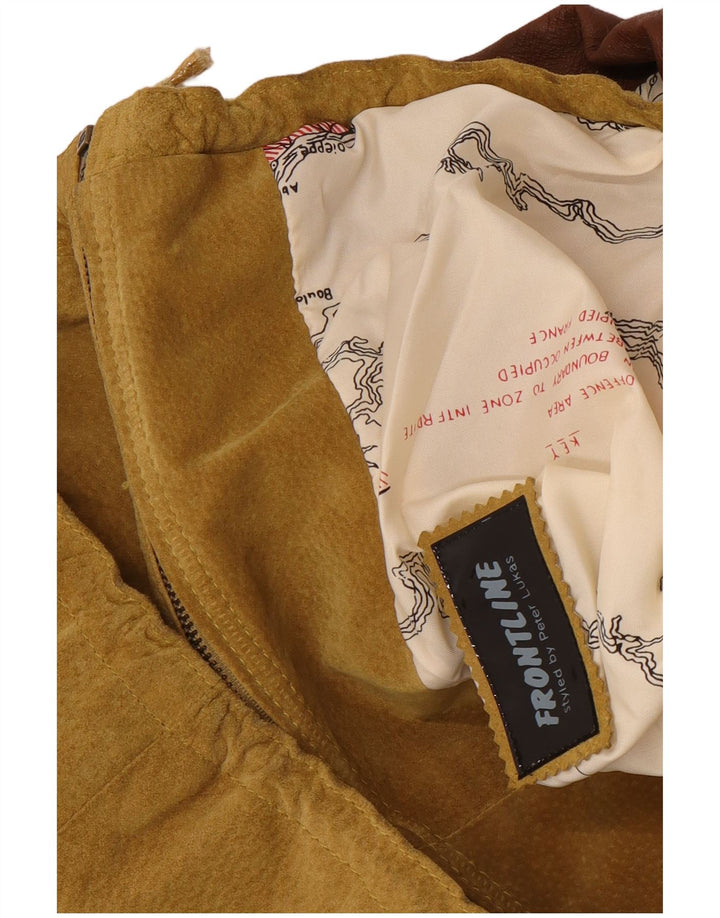 Front Line Herren Wildlederjacke UK 40 Large Beige Leder