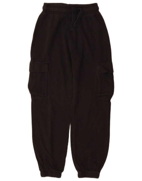 Zara Damen-Jogger-Cargohose mit lockerer Passform, Größe S, W26, L28, Schwarz, Baumwolle