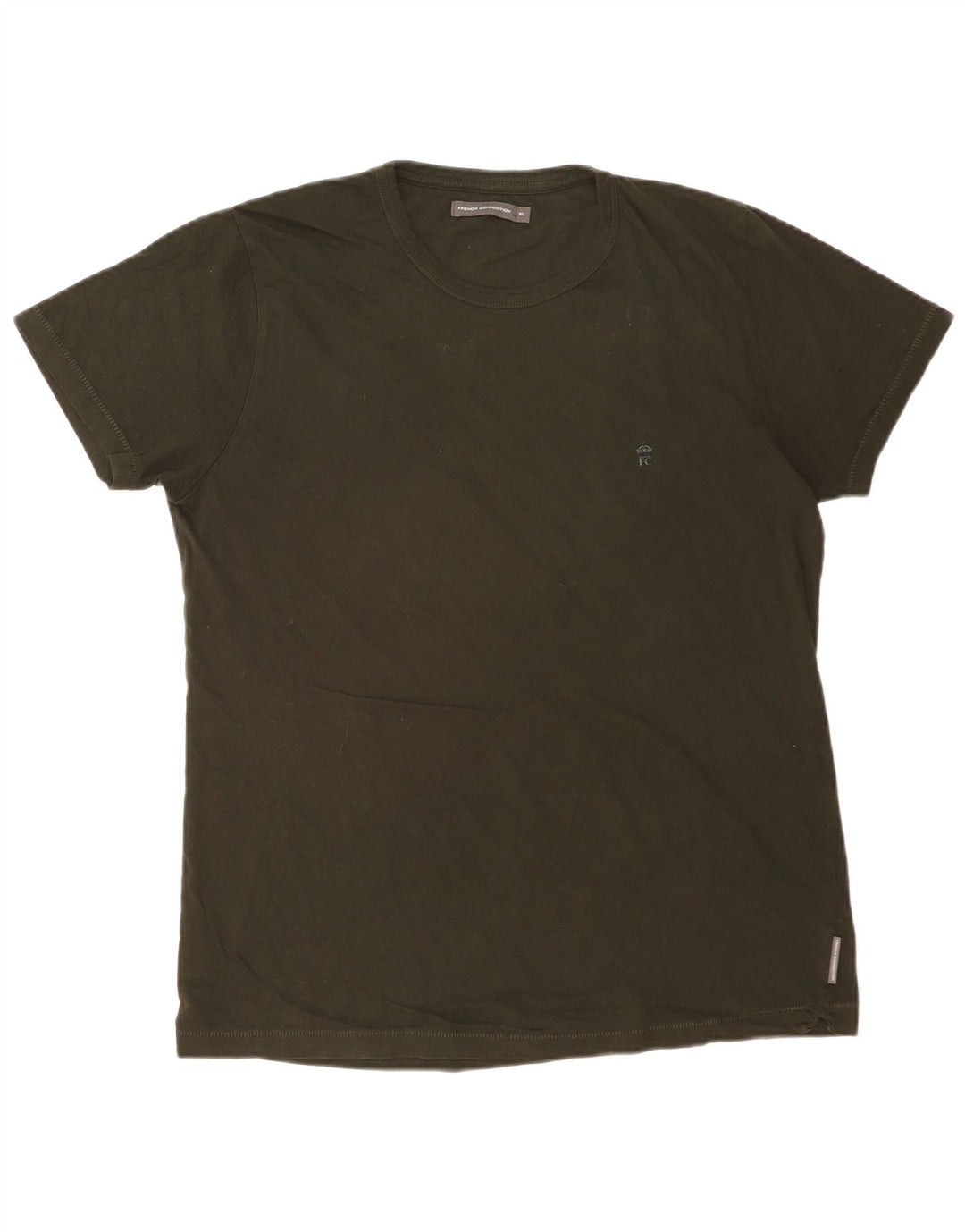 FRENCH CONNECTION Herren T-Shirt Top XL Khaki Baumwolle