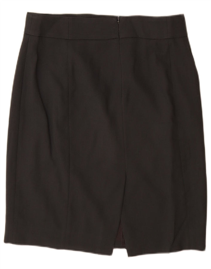 Gerader Rock für Damen von J. Crew, US 4, Größe S, W28, schwarze Wolle
