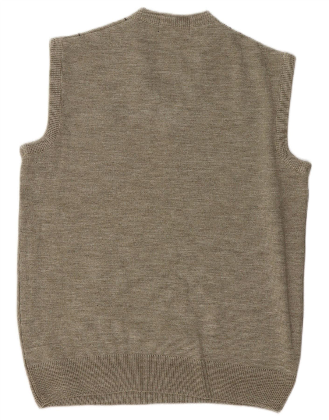 Vintage Herren Weste Tank Top Mittelgrau Geometrisch