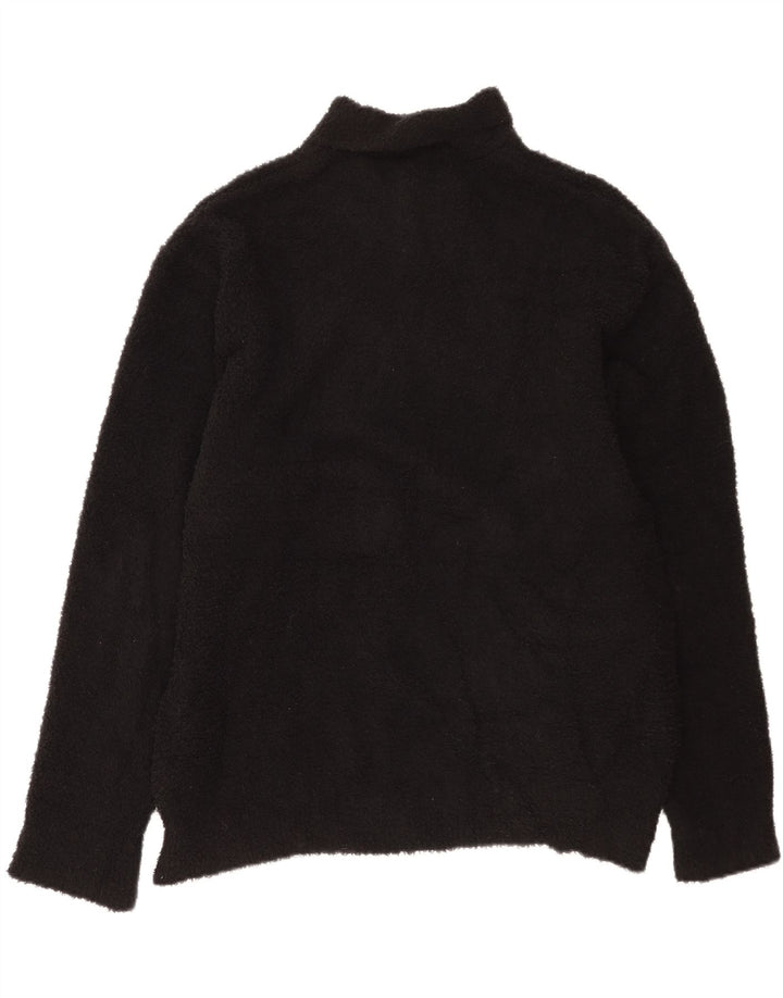Zara Herren-Fleecepullover mit Rollkragen, XL, Schwarz, Polyester