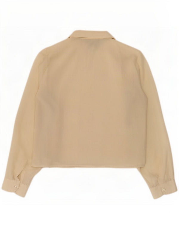 Vintage Damen Hemdbluse UK 16 Large Off White