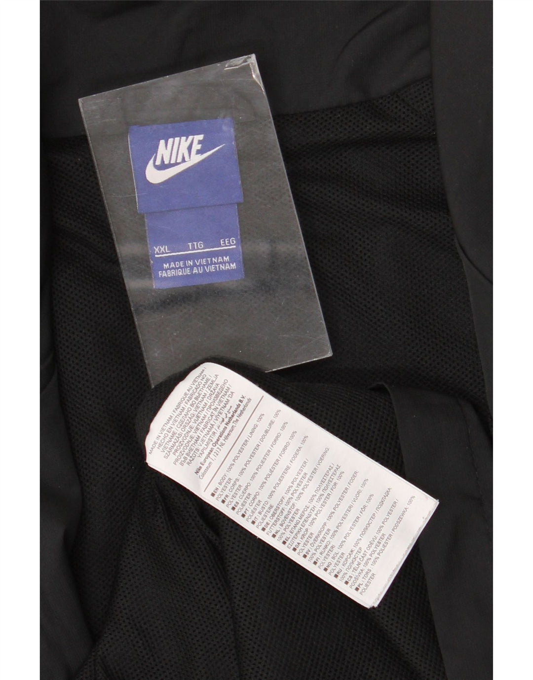 Nike Herren-Trainingsanzugoberteil, 2XL, schwarzes Polyester