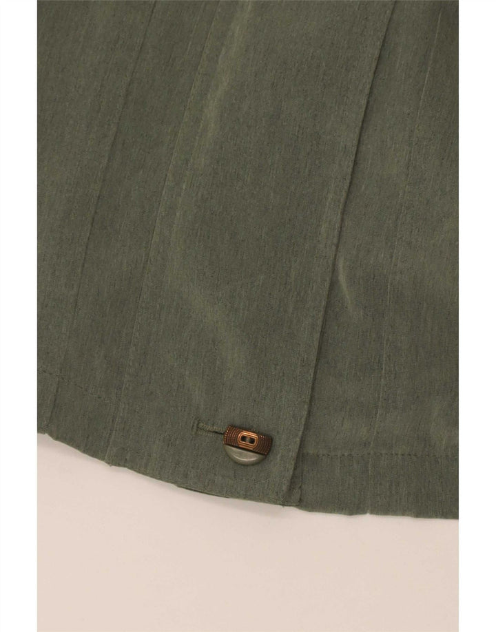 Vintage Damen Mantel UK 14 Großes grünes Polyester