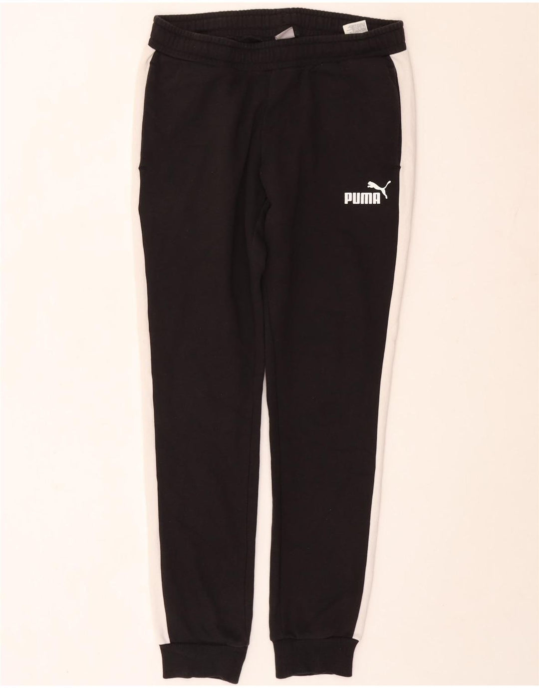 Puma Herren-Trainingshose, Jogginghose, Mittelschwarz, Colourblock-Baumwolle