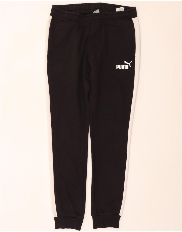 Puma Herren-Trainingshose, Jogginghose, Mittelschwarz, Colourblock-Baumwolle