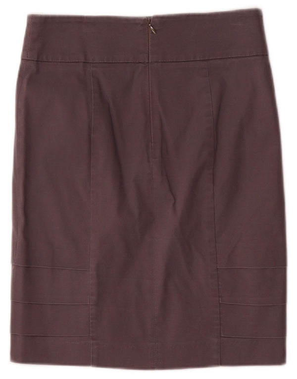 Zara Damen Bleistiftrock XS W26 Graue Baumwolle