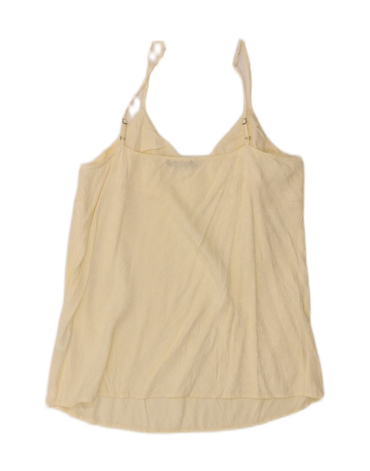 SISLEY Womens Abstract Pattern Cami Top UK 14 Large Beige Viscose Vintage Sisley and Second-Hand Sisley from Messina Hembry 