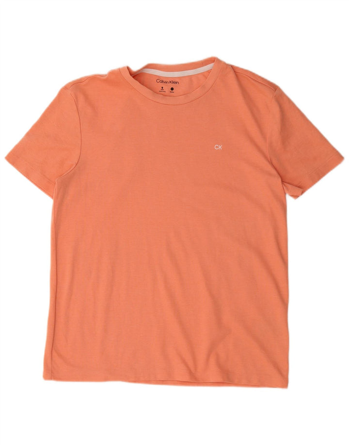 Calvin Klein Herren T-Shirt Top Mittelorange Baumwolle
