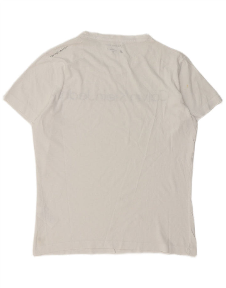 Calvin Klein Jeans Herren-T-Shirt mit Grafik, mittelweiße Baumwolle