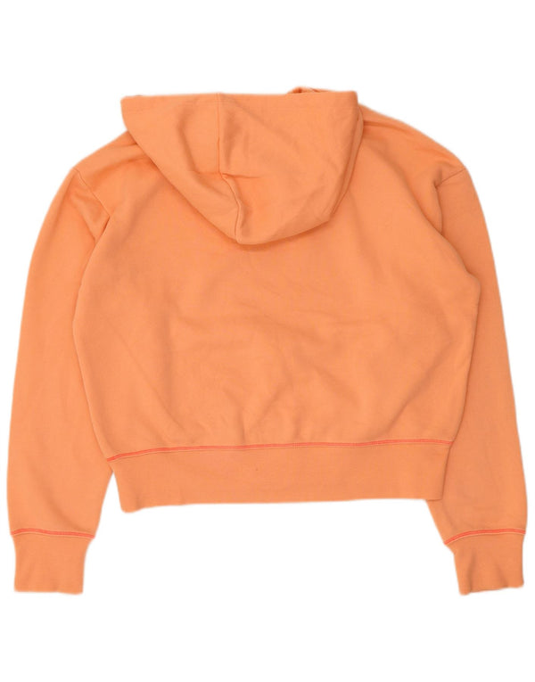 Champion Womens Graphic Oversized Hoodie Pullover UK 14 Mittelorange