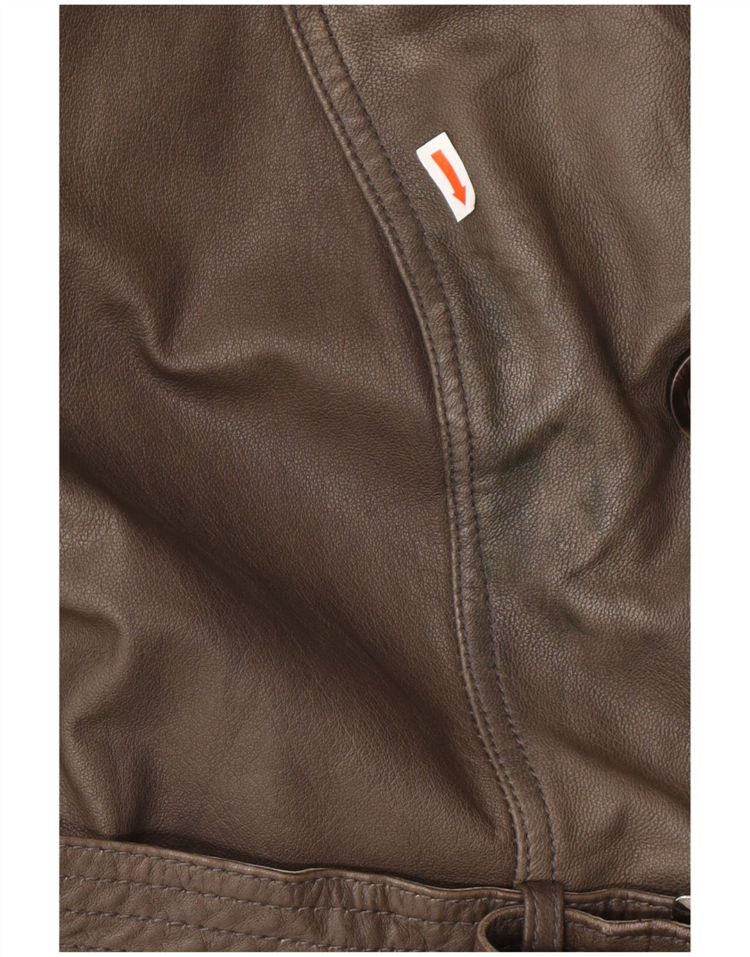 ALBA MODA Damen Militär-Ledermantel UK 20 2XL Braunes Leder
