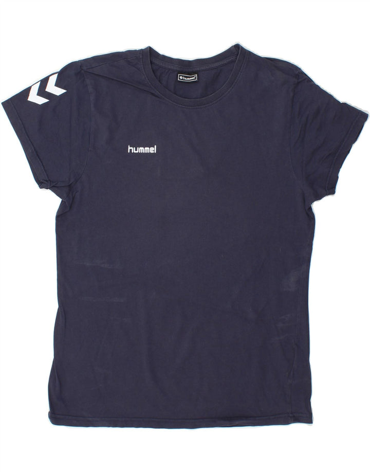 HUMMEL Mens T-Shirt Top Medium Navy Blue Cotton Vintage Hummel and Second-Hand Hummel from Messina Hembry 