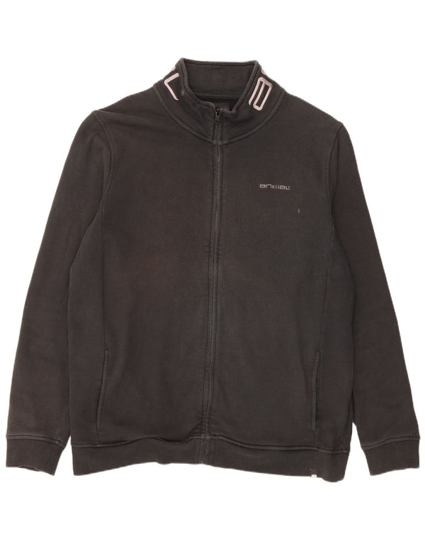 Animal Herren-Trainingsanzugoberteil mit Grafik, XL, schwarze Baumwolle