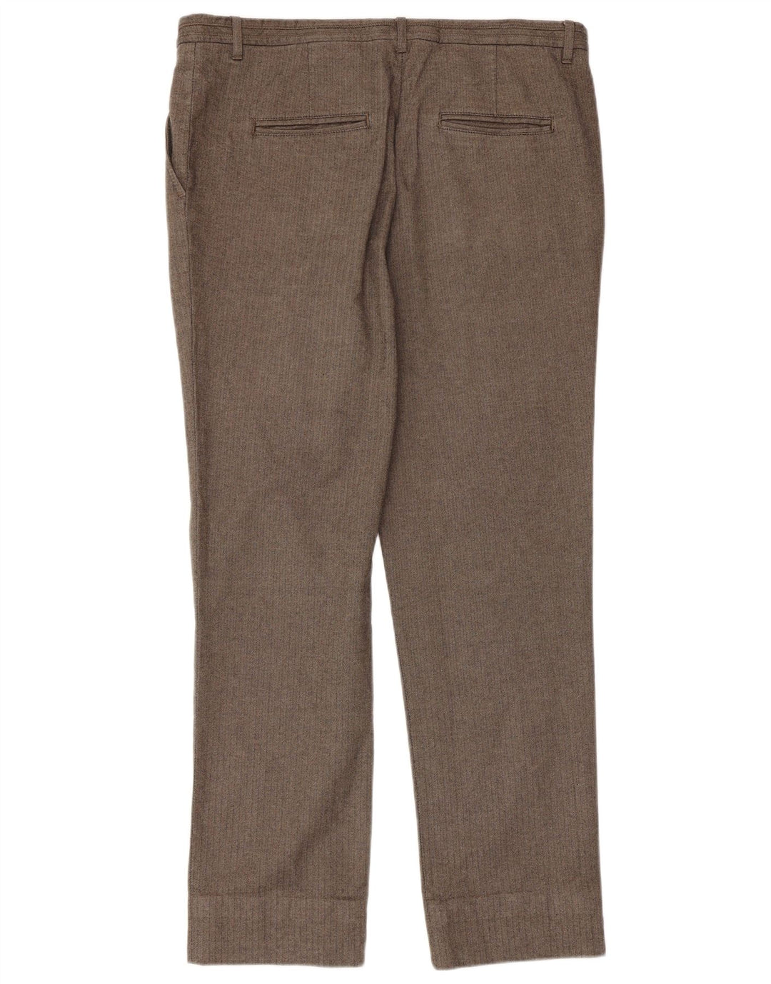 Gerade Anzughose für Herren von Zara, W36, L31, graue Herringbone-Baumwolle
