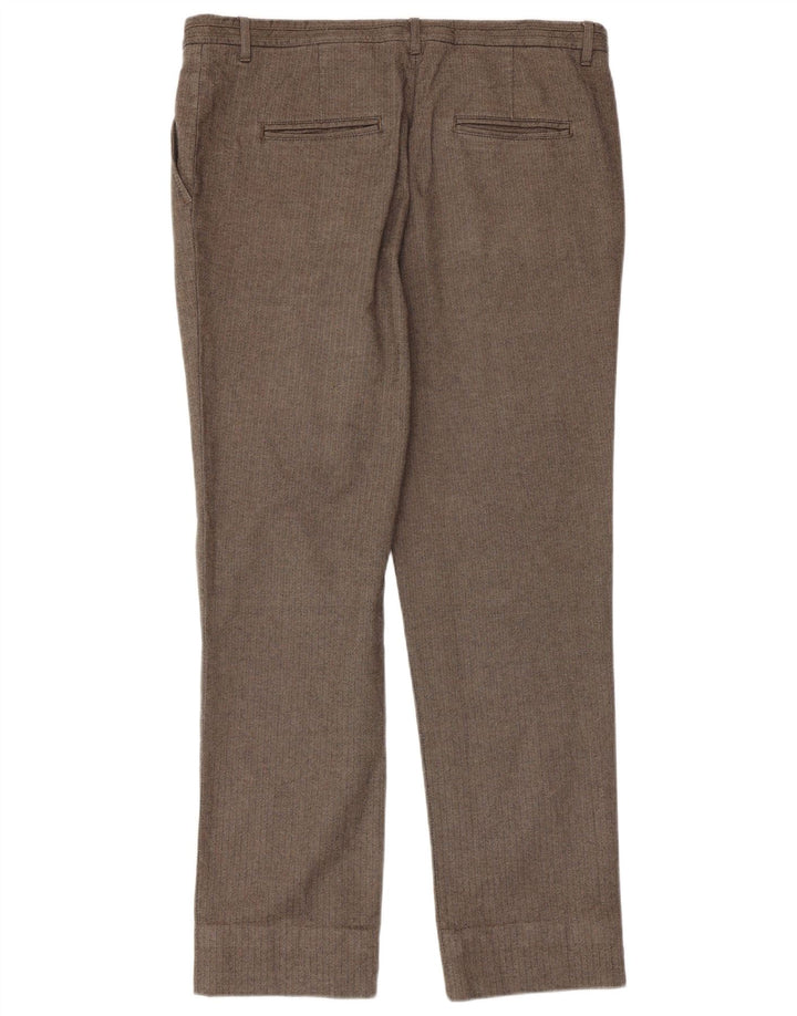Gerade Anzughose für Herren von Zara, W36, L31, graue Herringbone-Baumwolle