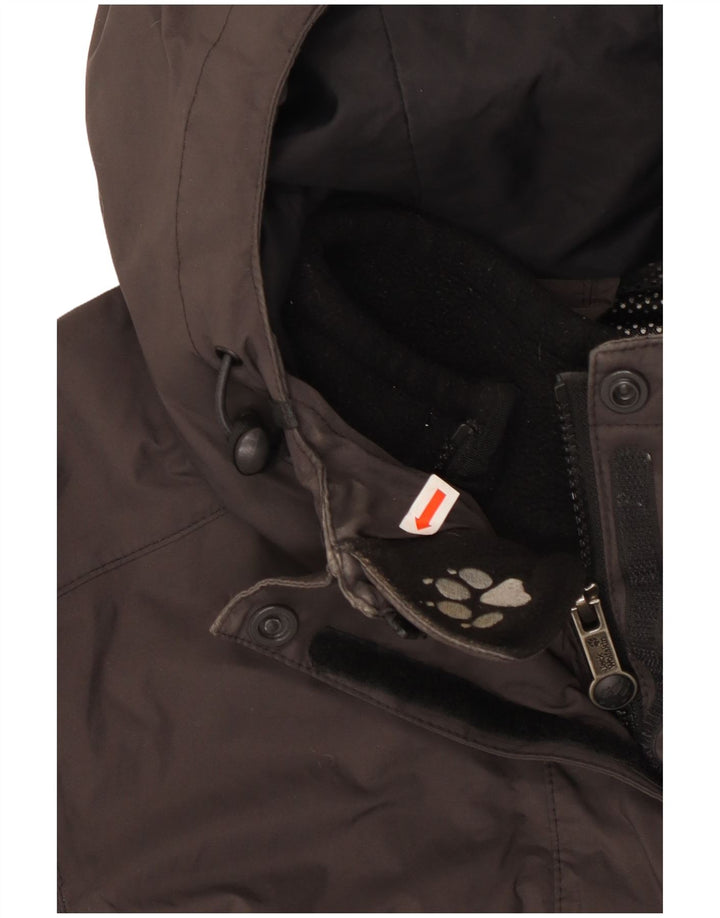 Jack Wolfskin Damen Regenjacke mit Kapuze, UK 8, Größe S, Grau, Polyamid