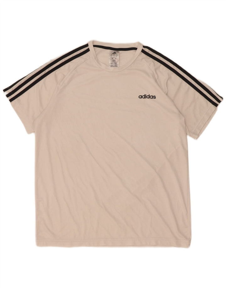 Adidas Herren Aeroready T-Shirt Top Large Weiß Polyester