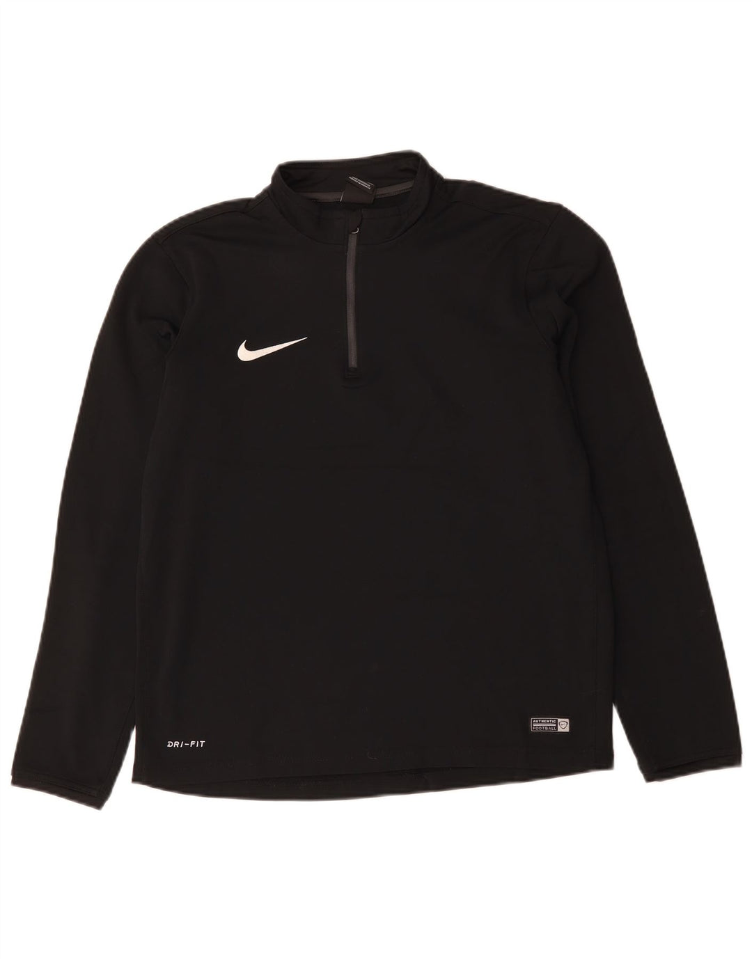 NIKE Herren Dri Fit Pullover-Trainingsanzugoberteil mit Reißverschluss, Mittelschwarzes Polyester