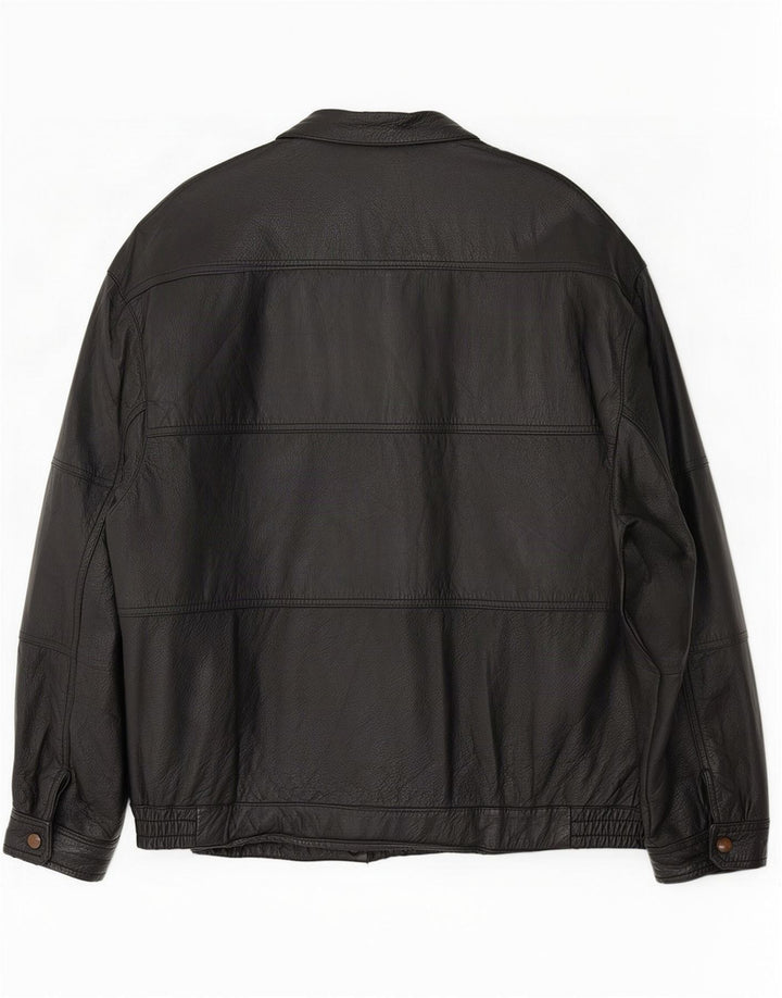 Max Moser Herren Lederjacke IT 50 Large Schwarz
