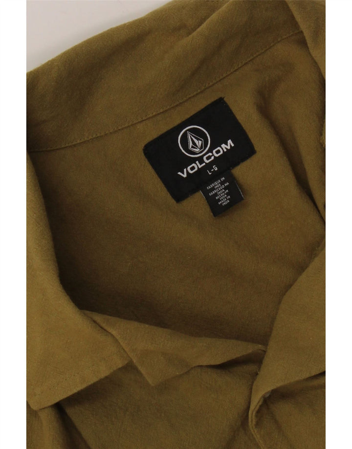 Volcom Herren Kurzarmhemd Large Khaki