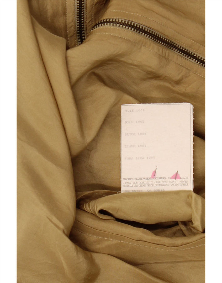VINTAGE Herren Wende-Bomberjacke IT 54 2XL Beige Seide