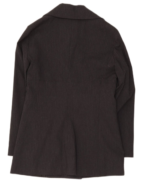 Terranova Womens Pea Coat UK 10 Small Schwarz gestreifte Viskose