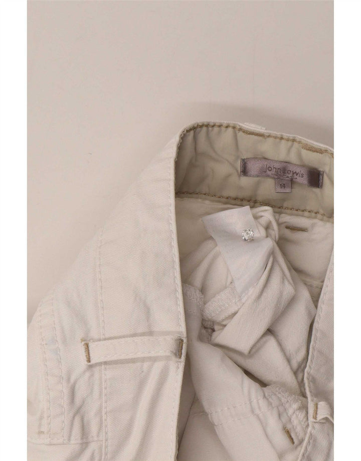 John Lewis Damen Bermudashorts UK 14 Large W32 Weiße Baumwolle