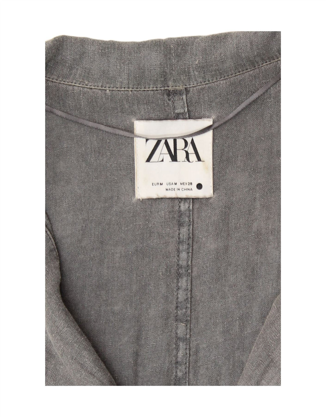 Zara Damen-Overall in Übergröße, UK 14, mittelgraues Leinen