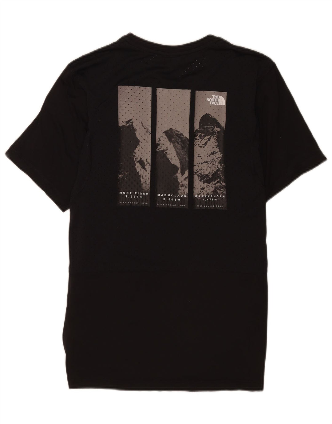 The North Face Herren-T-Shirt mit Grafik, Größe S, schwarzes Nylon