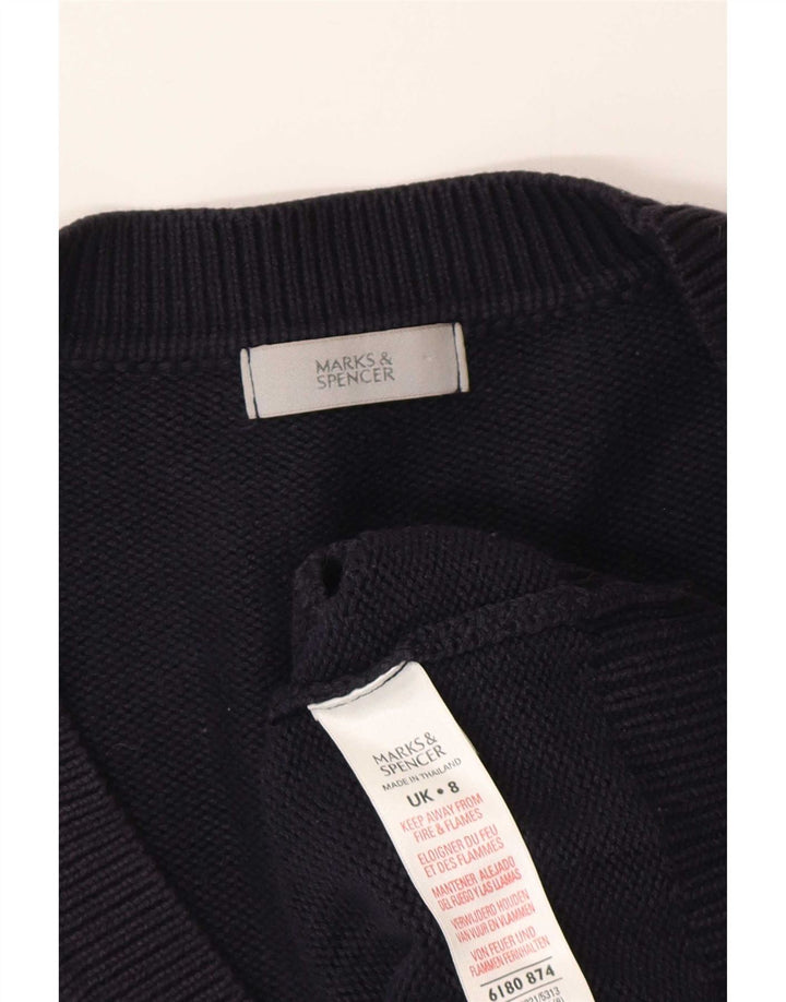 Marks & Spencer Damen-Strickjacke in Übergröße, Gr. 8, Marineblau