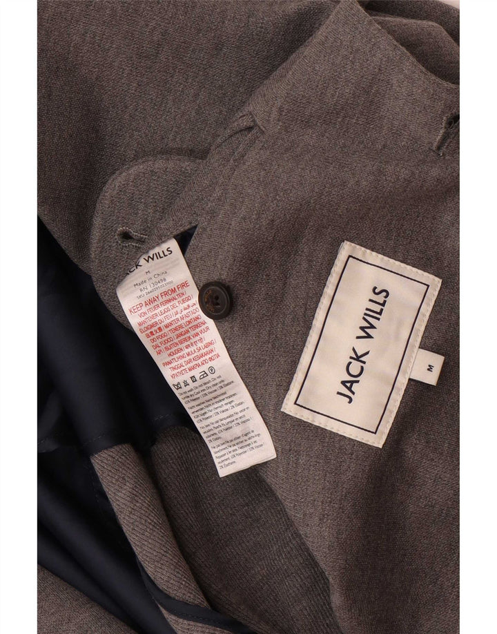Jack Wills Herren-Blazer mit 2 Knöpfen, UK 38, mittelgrau, Polyester, klassisch