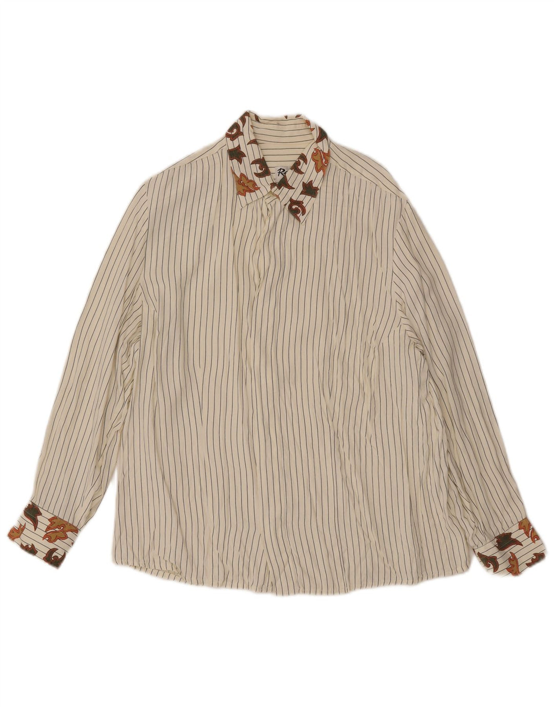 REPORTER Herrenhemd, Größe 41 16, groß, cremefarben gestreift