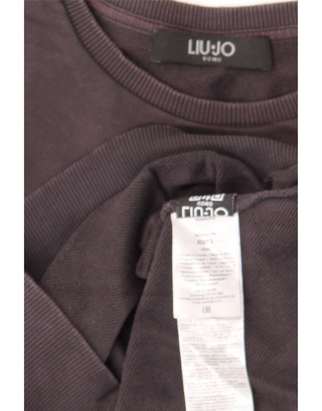 Liu Jo Herren-Sweatshirt-Pullover, große graue Baumwolle