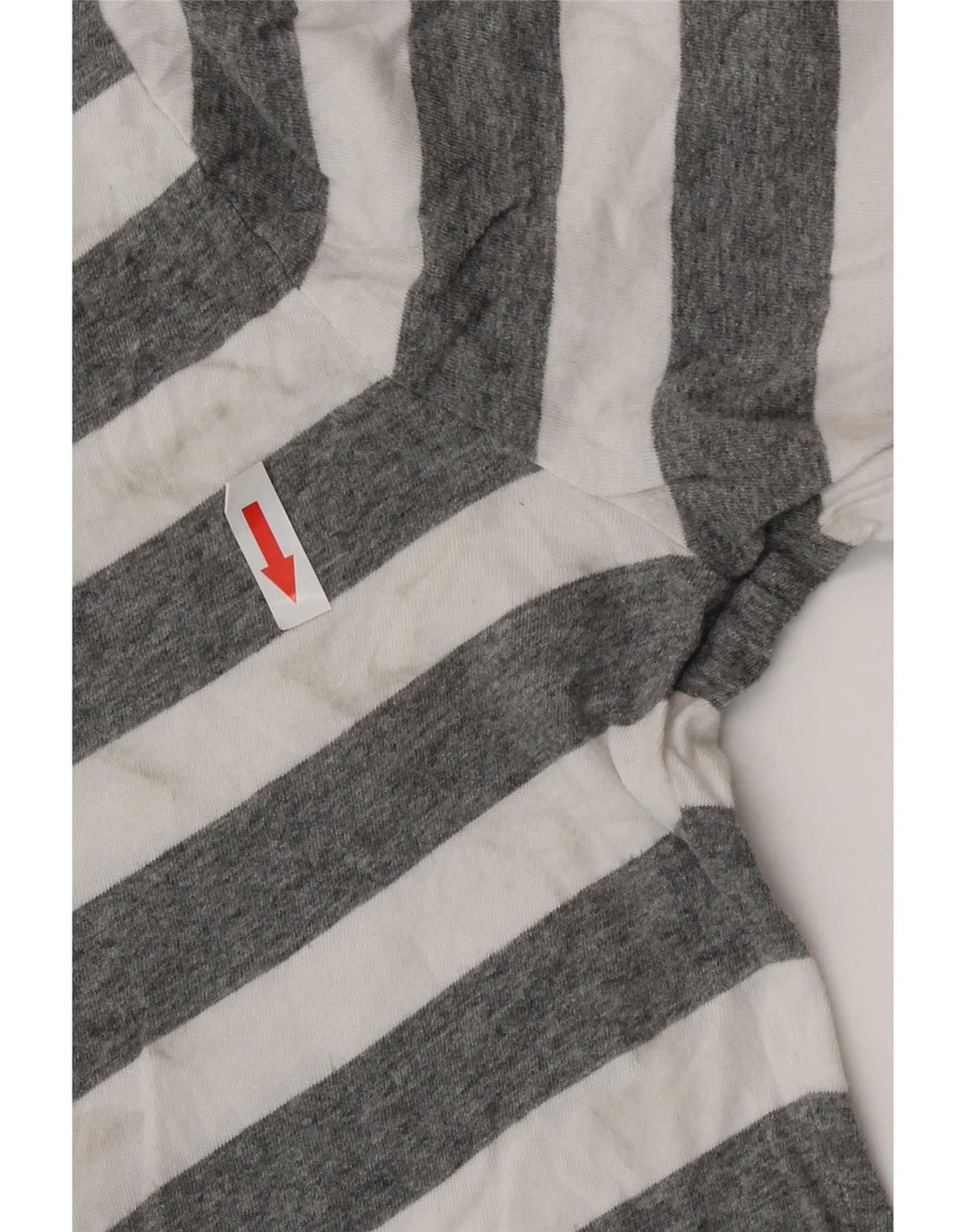 Hollister Damen Top Langarm UK 12 Mittelgrau gestreift
