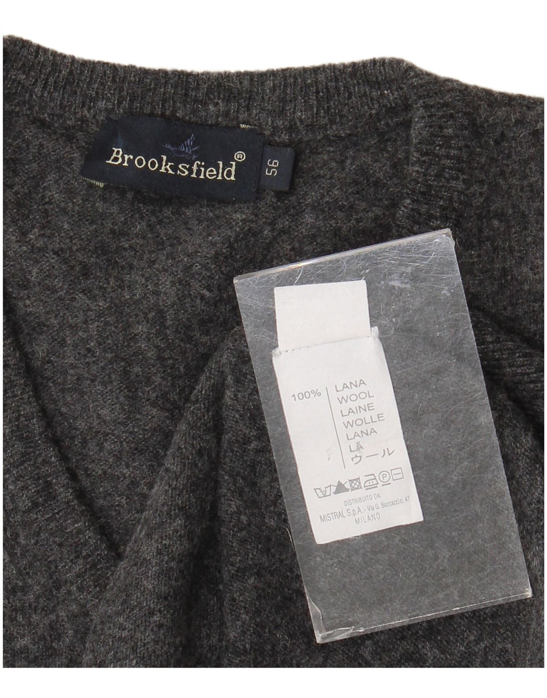 Brooksfield Herren Slim Fit Weste Tank Top IT 3XL Grau Wolle