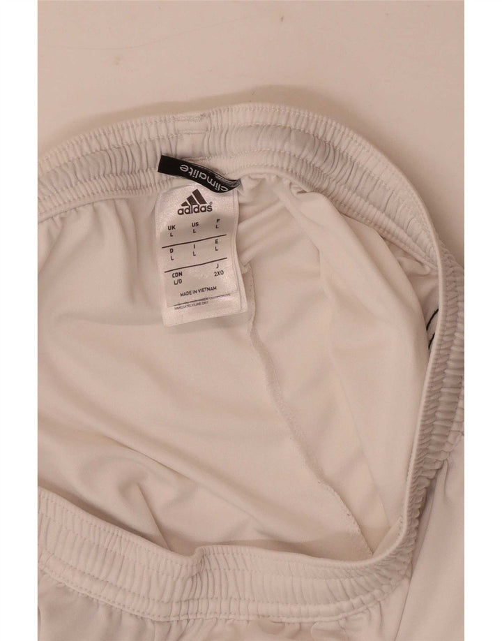 Adidas Herren Climalite Sportshorts, groß, weißes Farbblock-Polyester