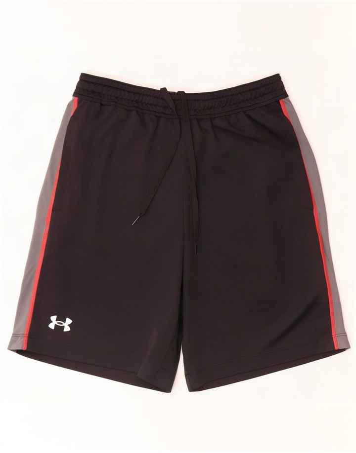 Under Armour Herren-Sportshorts aus mittelschwarzem Colourblock-Polyester