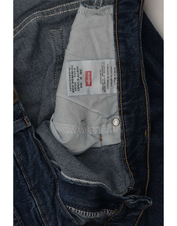 Wrangler Herren Regular Straight Jeans W38 L30 Blaue Baumwolle