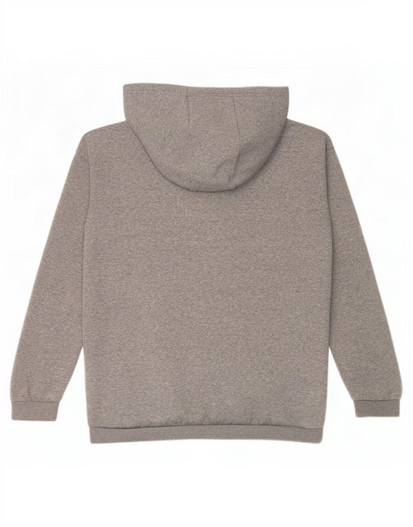 Adidas Womens Graphic Oversized Hoodie Pullover UK 4/6 XS Grau gefleckte Baumwolle