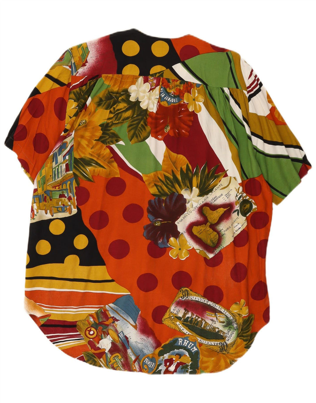 Vintage Damen Hemdbluse mit abstraktem Muster UK 18 XL Mehrfarbige Viskose