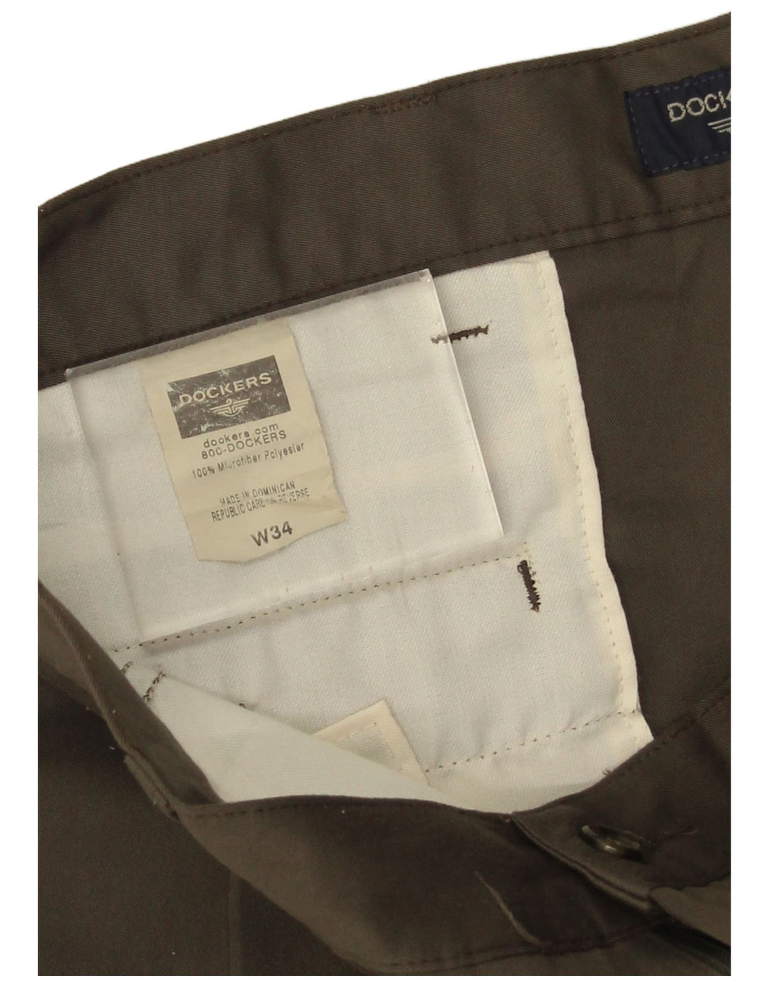 Dockers Herren Pegged Chino Shorts W34 Large Khaki Polyester