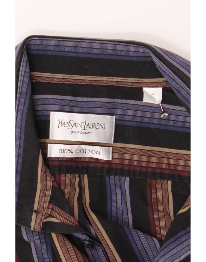 Yves Saint Laurent Herrenhemd, mittelgroß, mehrfarbig, gestreift, Baumwolle